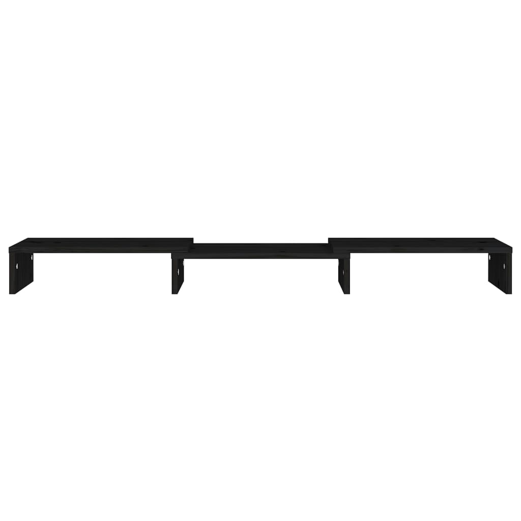 Näyttöteline musta 80x24x10,5 cm täysi mänty - Sisustajankoti.fi