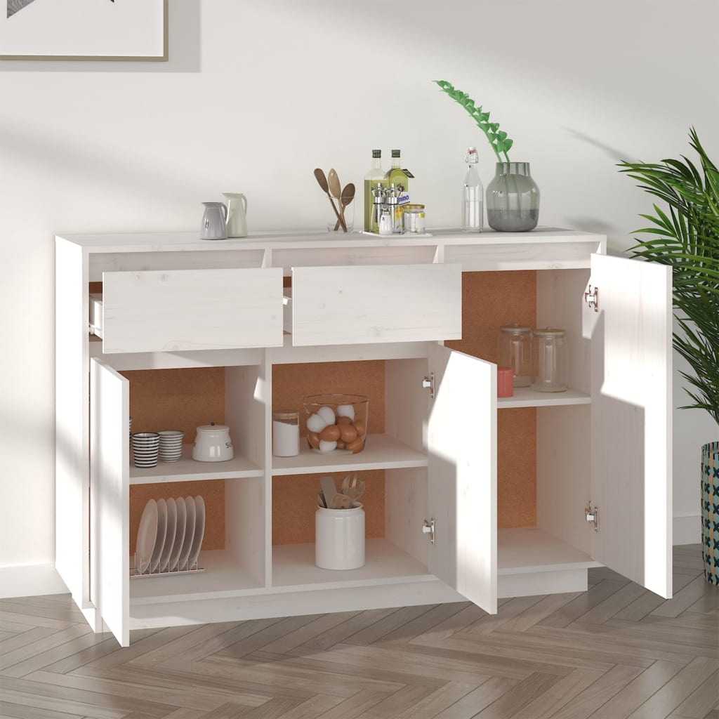 Senkki valkoinen 110x34x75 cm täysi mänty - Sisustajankoti.fi