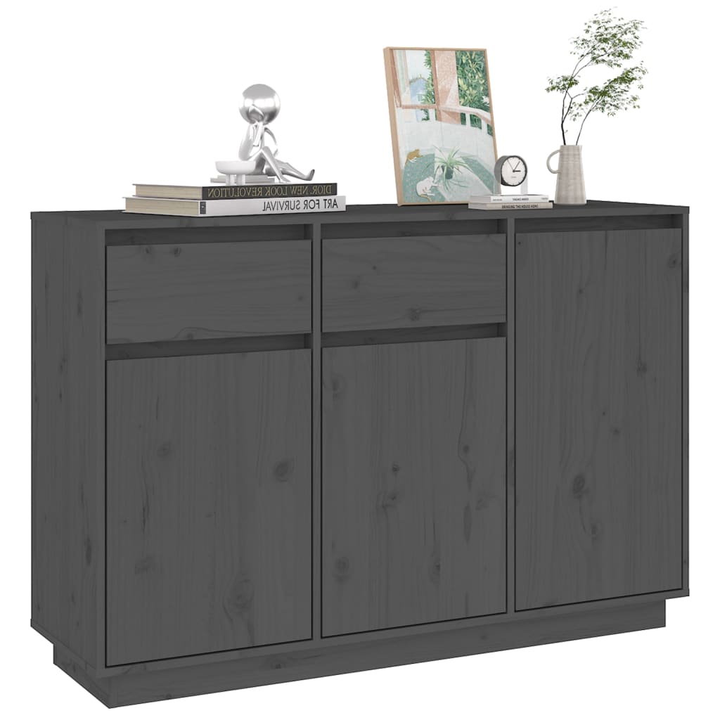 Senkki harmaa 110x34x75 cm täysi mänty - Sisustajankoti.fi