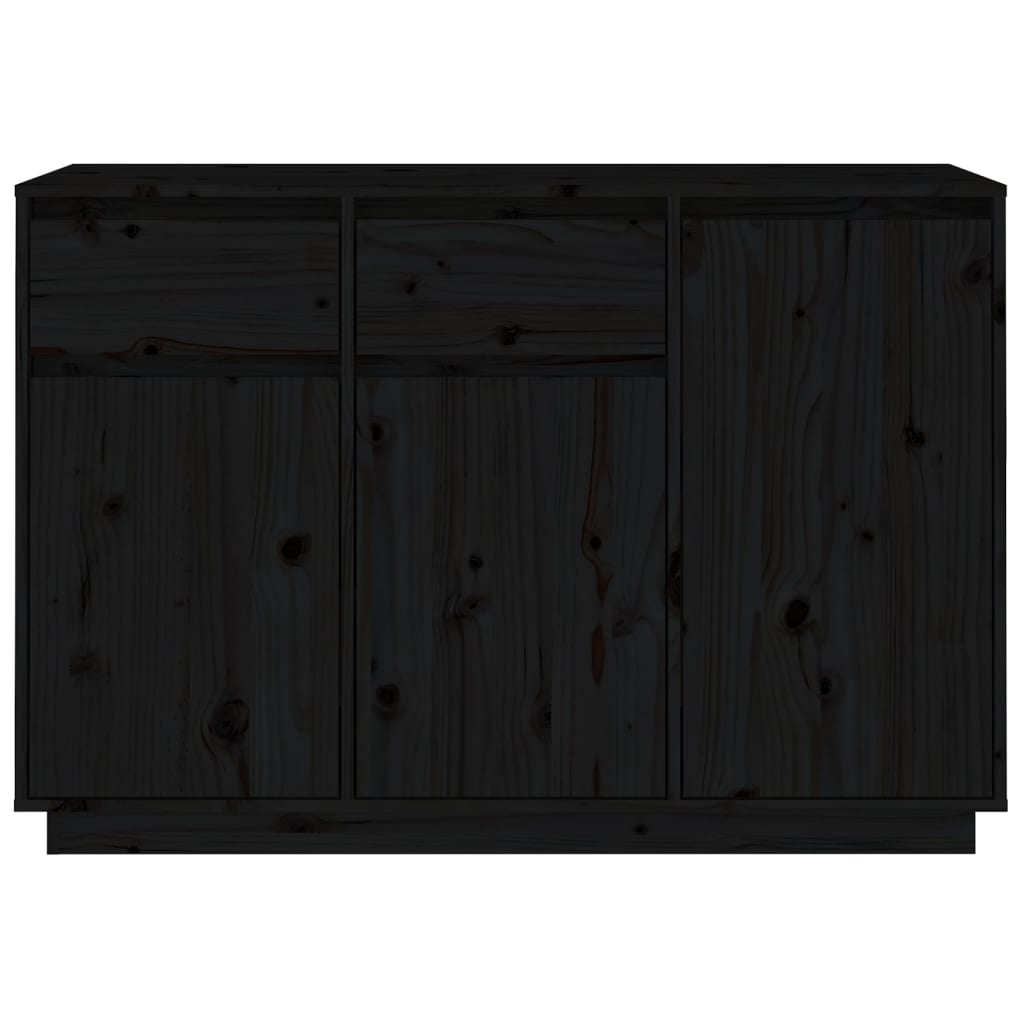 Senkki musta 110x34x75 cm täysi mänty - Sisustajankoti.fi
