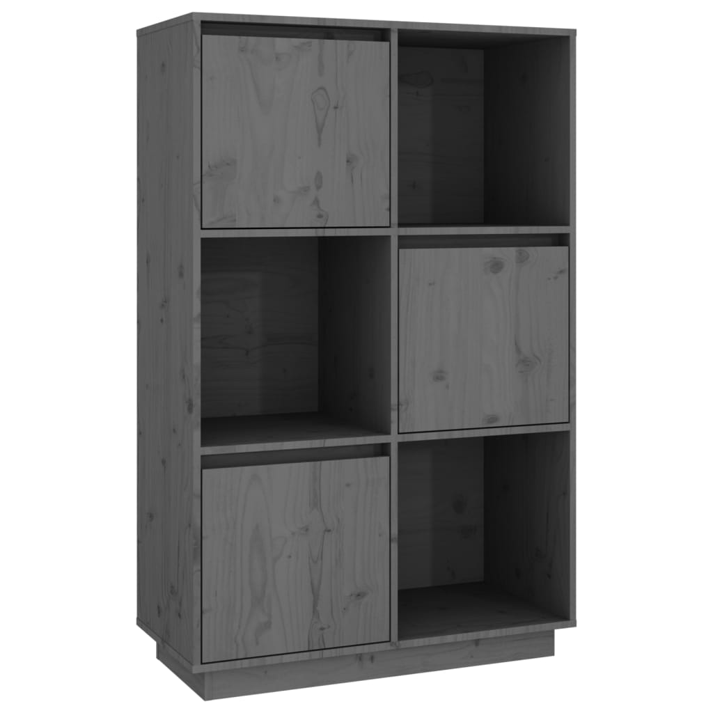 Kaappi harmaa 74x35x117 cm täysi mänty - Sisustajankoti.fi