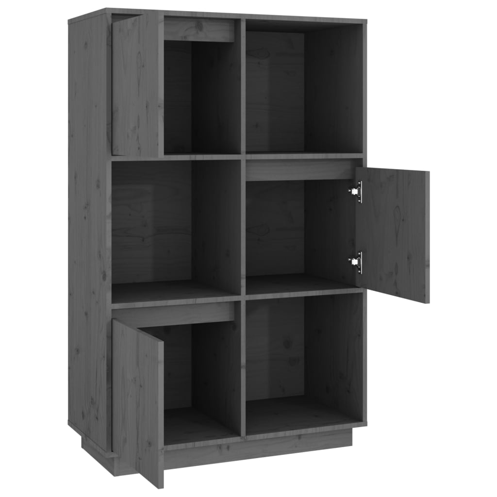 Kaappi harmaa 74x35x117 cm täysi mänty - Sisustajankoti.fi