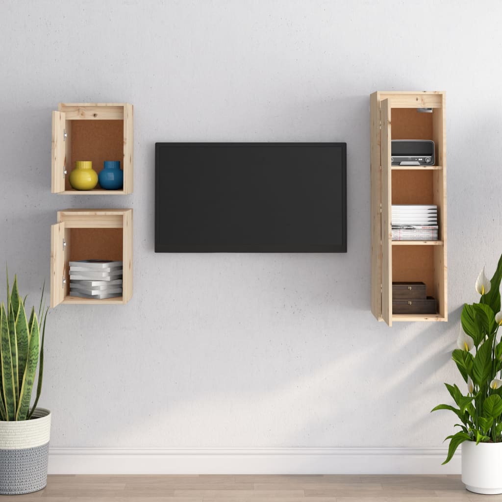 TV-tasot 3 kpl täysi mänty - Sisustajankoti.fi