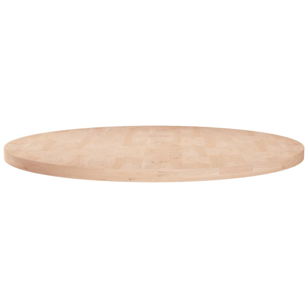 Pyöreä pöytälevy Ø80x2,5 cm käsittelemätön täysi tammi - Sisustajankoti.fi