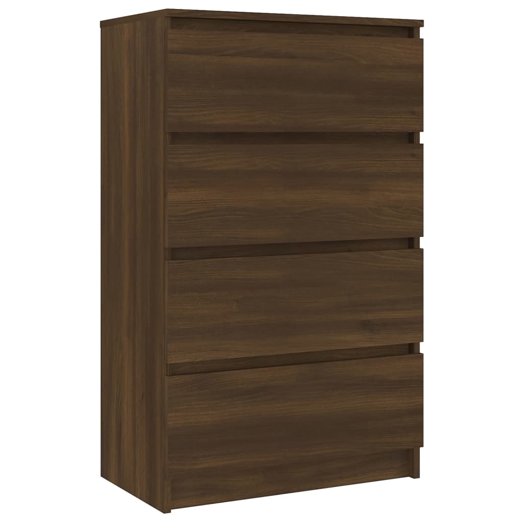 Senkki ruskea tammi 60x35x98,5 cm tekninen puu - Sisustajankoti.fi
