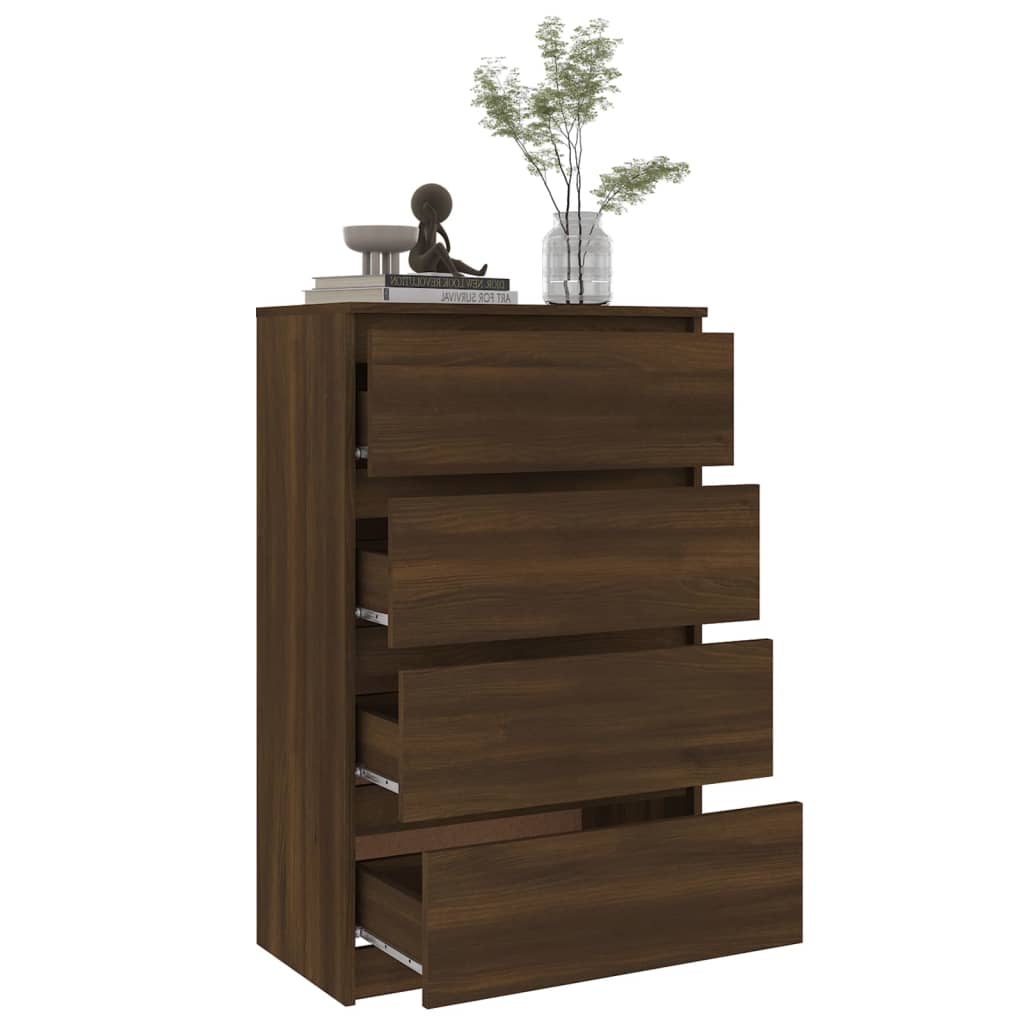 Senkki ruskea tammi 60x35x98,5 cm tekninen puu - Sisustajankoti.fi