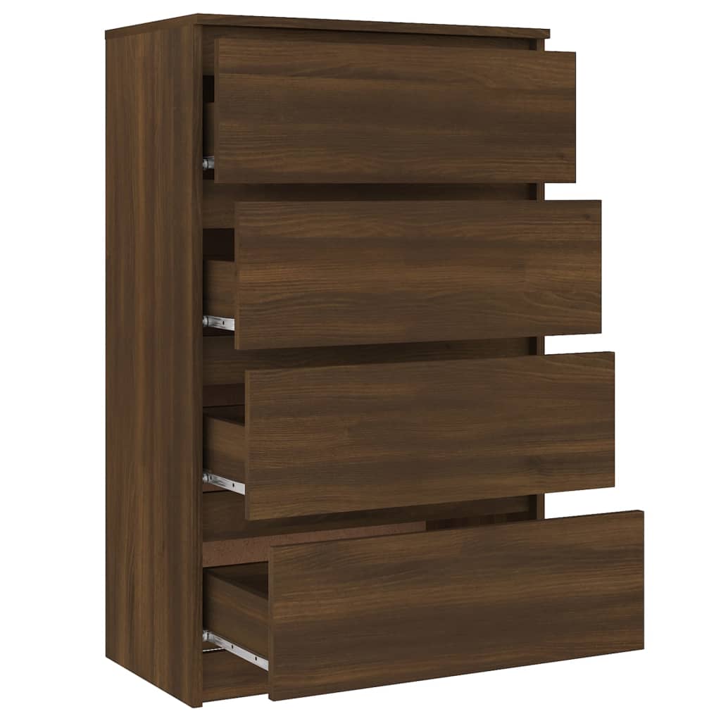 Senkki ruskea tammi 60x35x98,5 cm tekninen puu - Sisustajankoti.fi