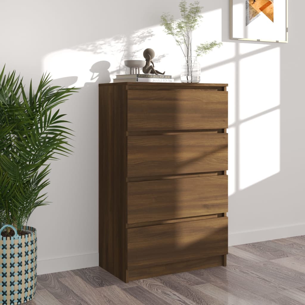 Senkki ruskea tammi 60x35x98,5 cm tekninen puu - Sisustajankoti.fi