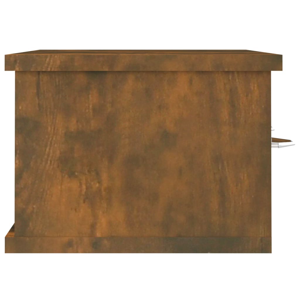 TV-seinäkaappi savutammi 60x26x18,5 cm tekninen puu - Sisustajankoti.fi