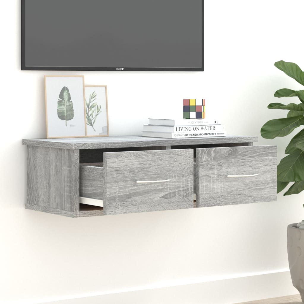 TV-seinäkaappi harmaa Sonoma 60x26x18,5 cm tekninen puu - Sisustajankoti.fi