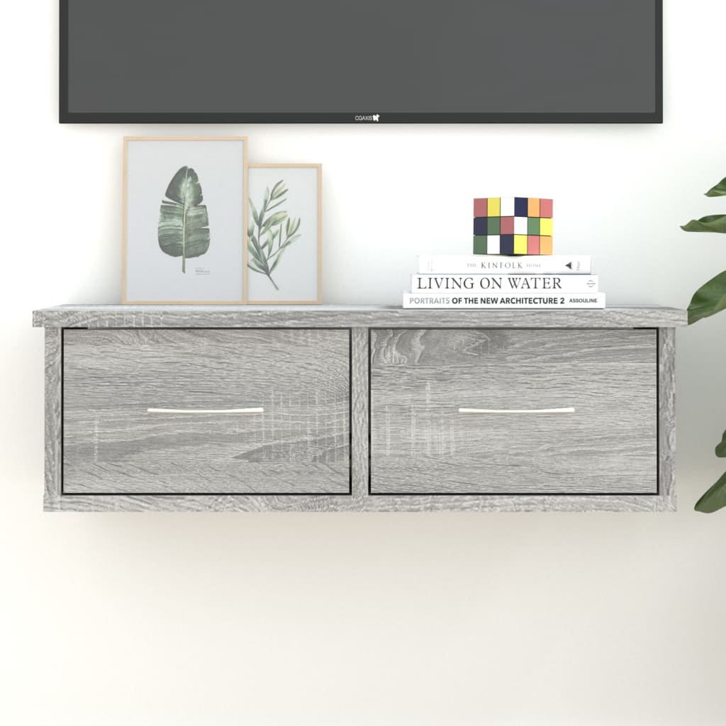 TV-seinäkaappi harmaa Sonoma 60x26x18,5 cm tekninen puu - Sisustajankoti.fi