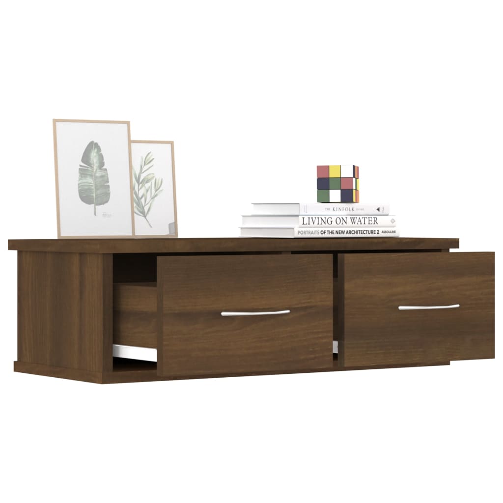 TV-seinäkaappi ruskea tammi 60x26x18,5 cm tekninen puu - Sisustajankoti.fi