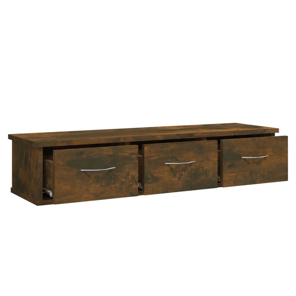 TV-seinäkaappi savutammi 88x26x18,5 cm tekninen puu - Sisustajankoti.fi