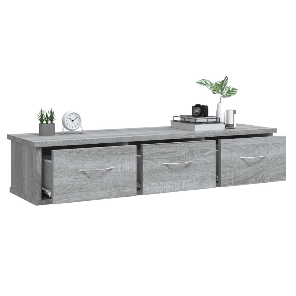 TV-seinäkaappi harmaa Sonoma 88x26x18,5 cm tekninen puu - Sisustajankoti.fi