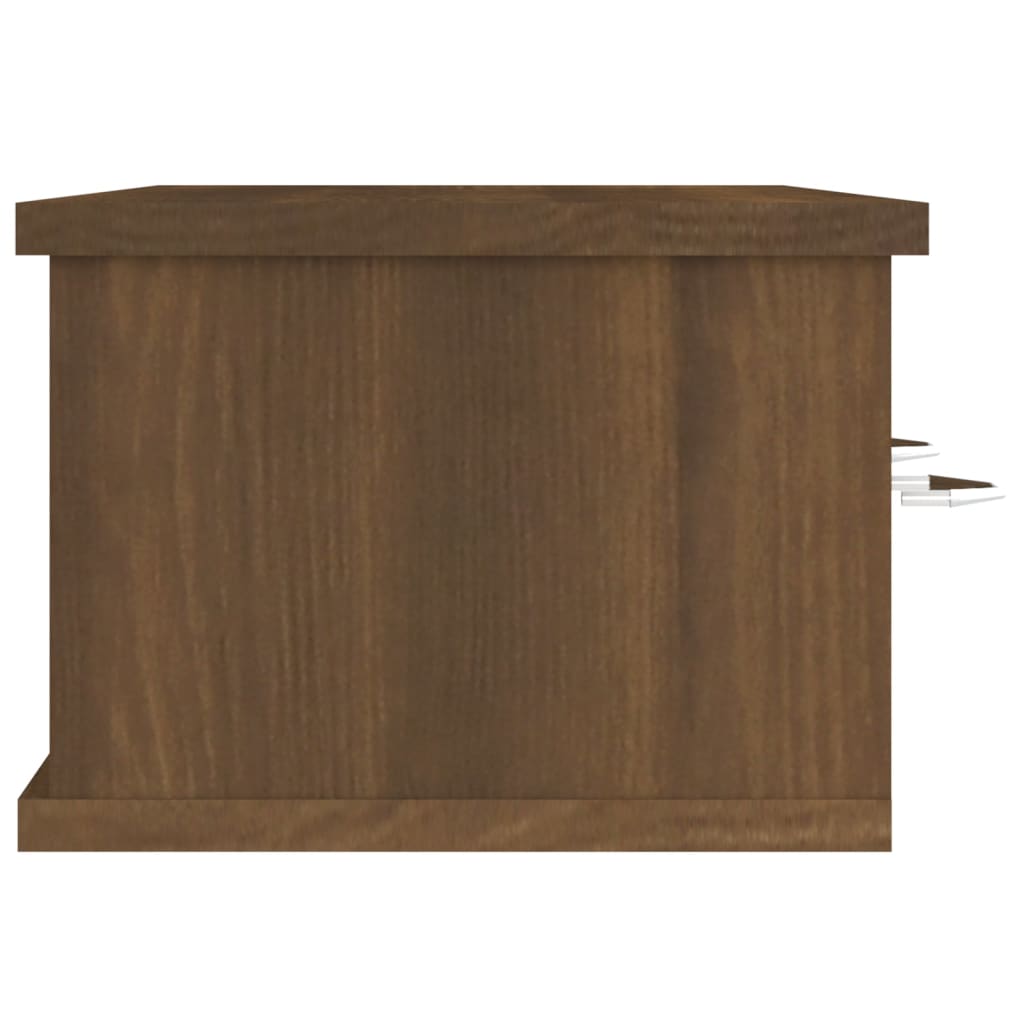 TV-seinäkaappi ruskea tammi 88x26x18,5 cm tekninen puu - Sisustajankoti.fi