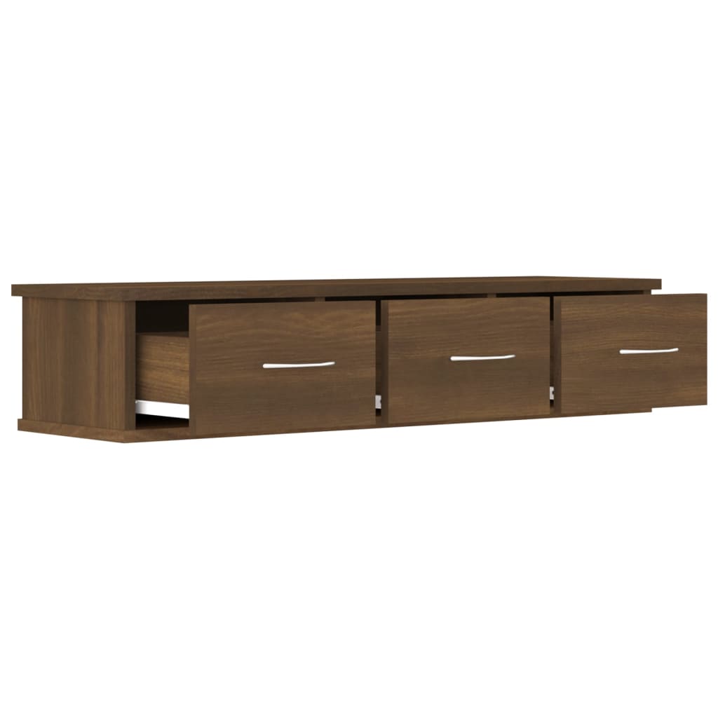 TV-seinäkaappi ruskea tammi 88x26x18,5 cm tekninen puu - Sisustajankoti.fi