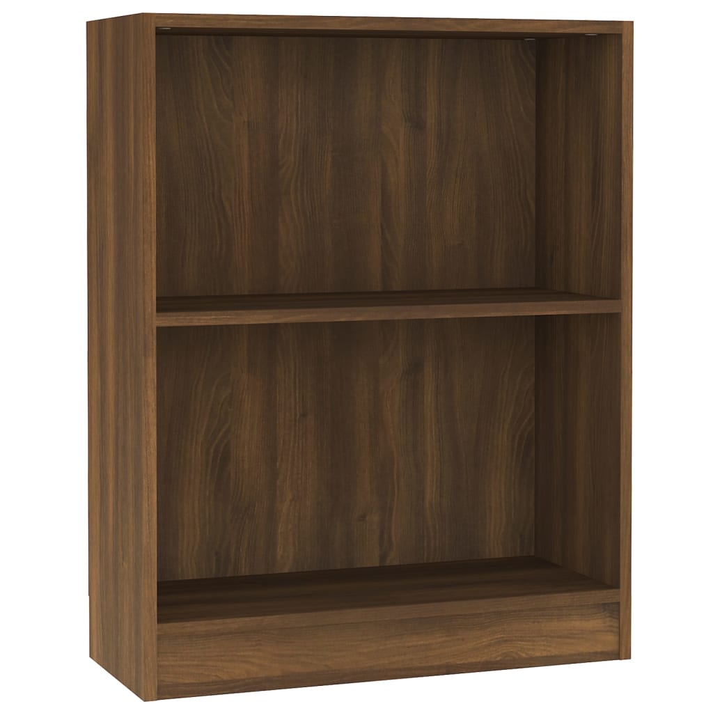 Kirjahylly ruskea tammi 60x24x74,5 cm tekninen puu - Sisustajankoti.fi