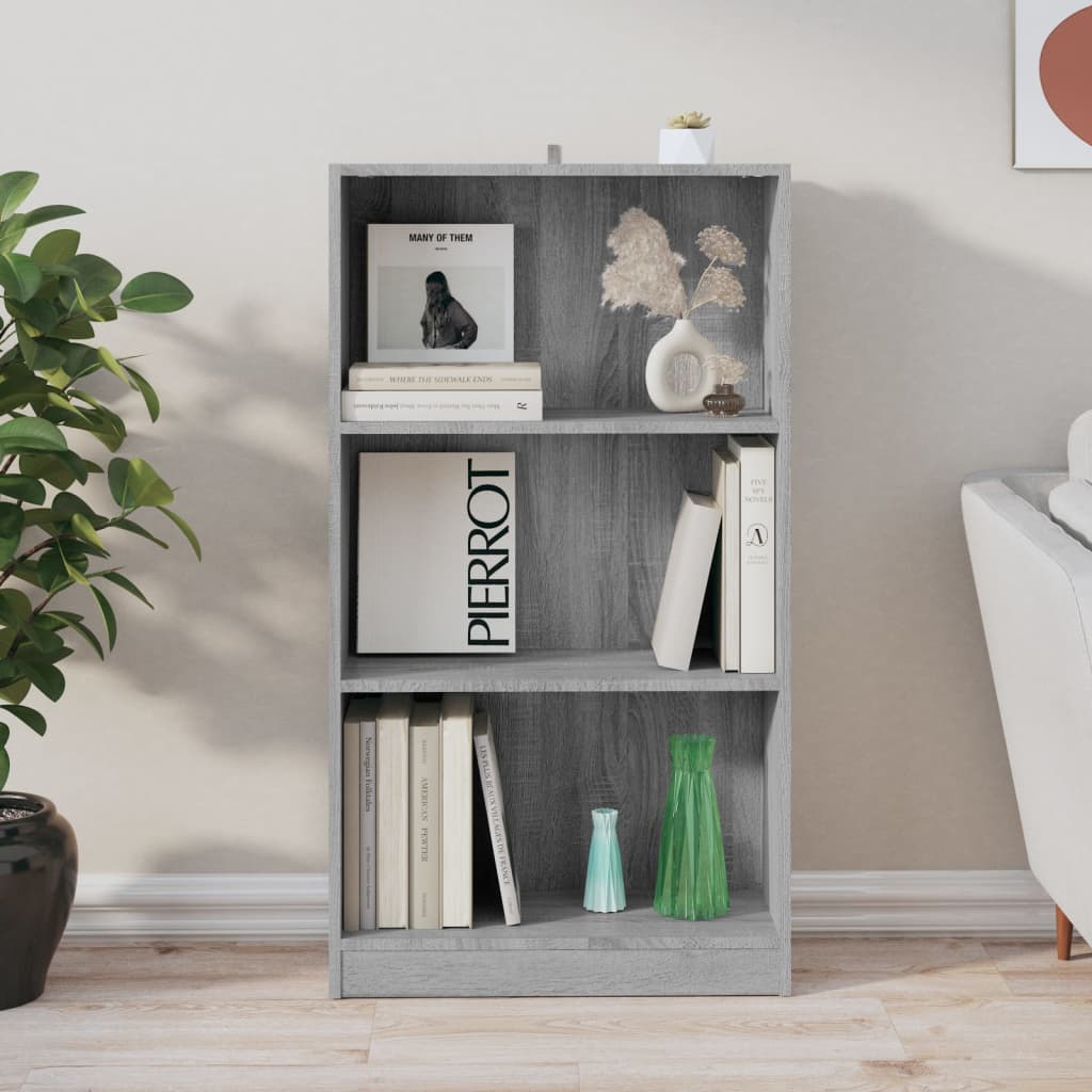 Kirjahylly harmaa Sonoma 60x24x109 cm tekninen puu - Sisustajankoti.fi