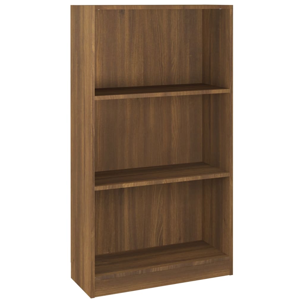 Kirjahylly ruskea tammi 60x24x109 cm tekninen puu - Sisustajankoti.fi