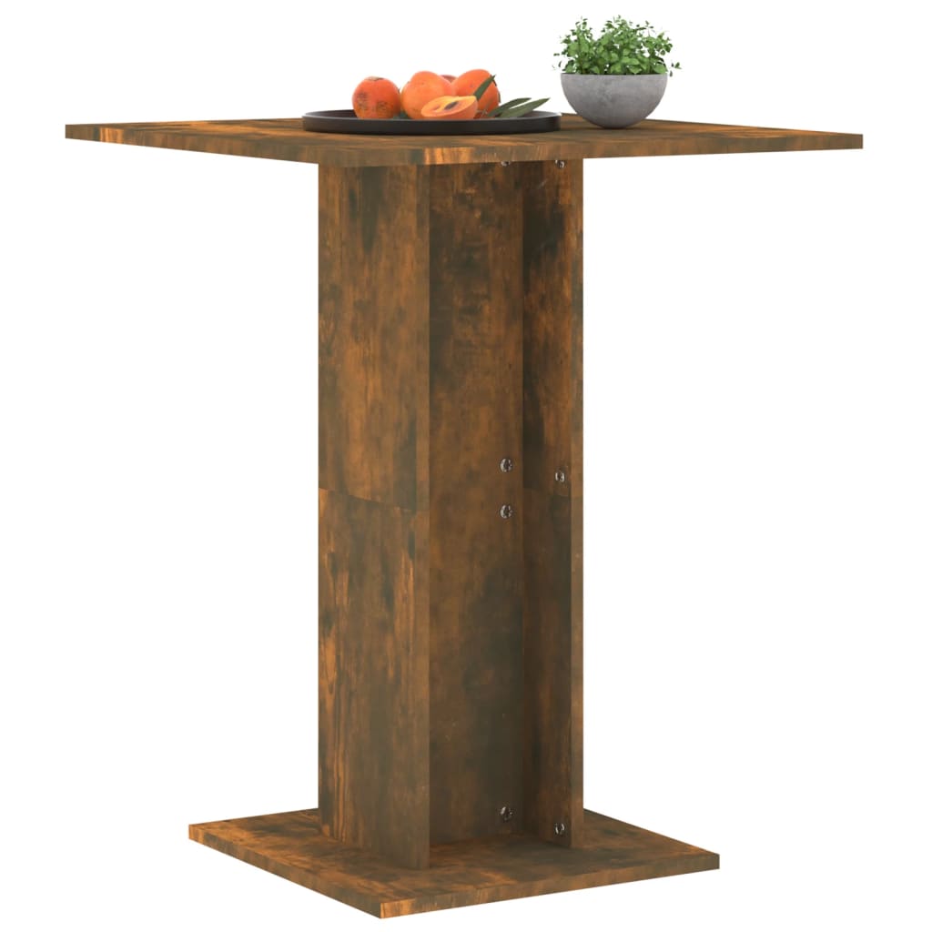Bistropöytä savutammi 60x60x75 cm tekninen puu - Sisustajankoti.fi