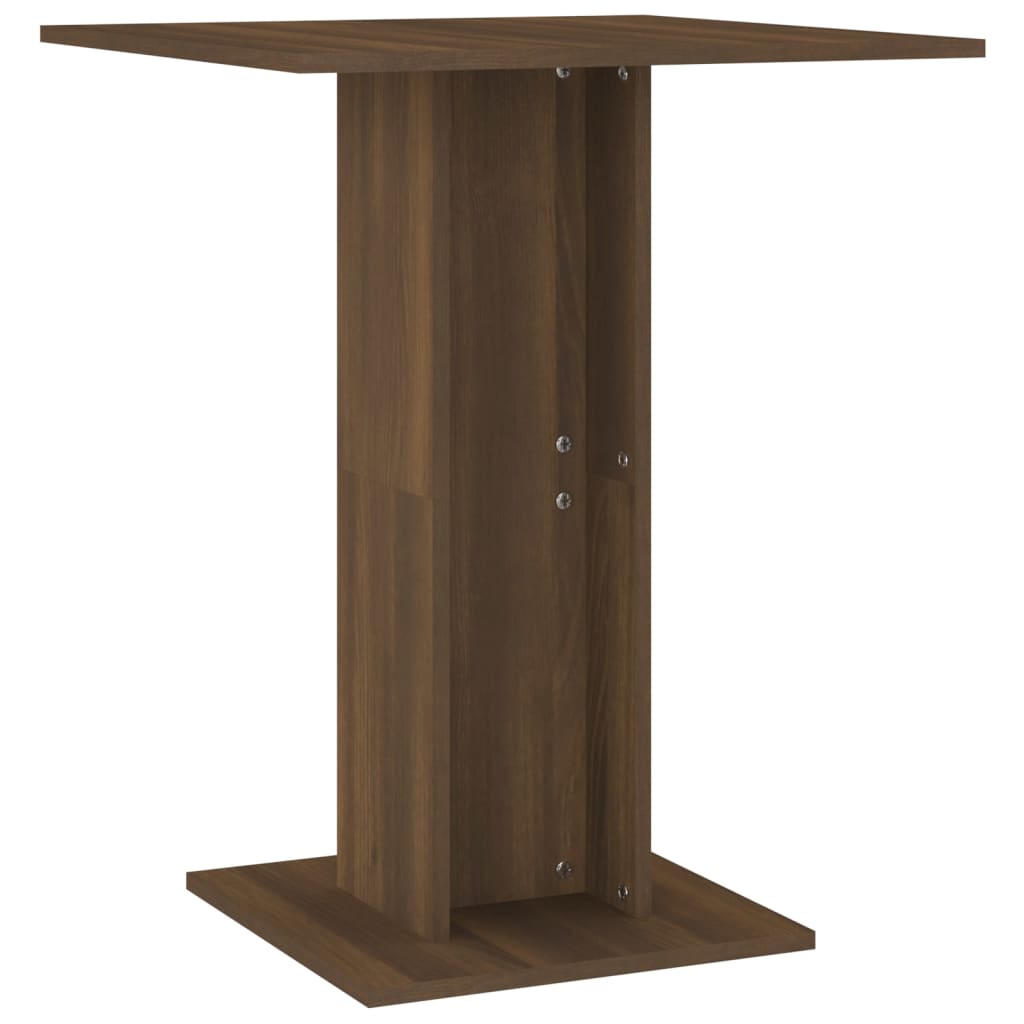 Bistropöytä ruskea tammi 60x60x75 cm tekninen puu - Sisustajankoti.fi