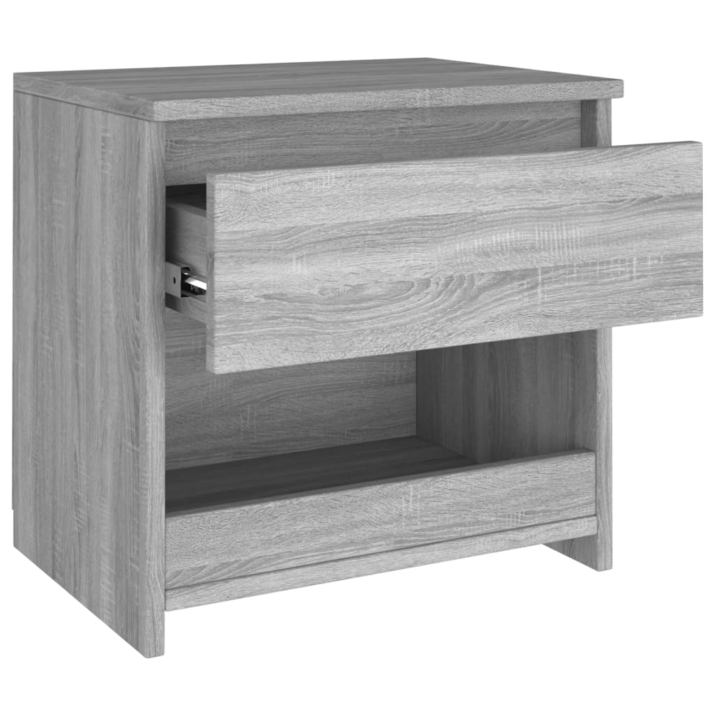 Yöpöydät 2 kpl harmaa sonoma 40x30x39 cm tekninen puu - Sisustajankoti.fi