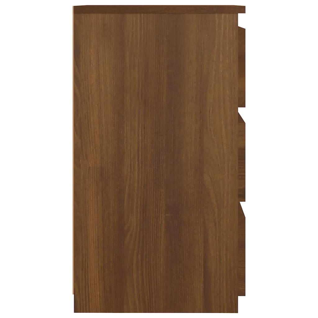 Yöpöydät 2 kpl ruskea tammi 40x35x62,5 cm tekninen puu - Sisustajankoti.fi