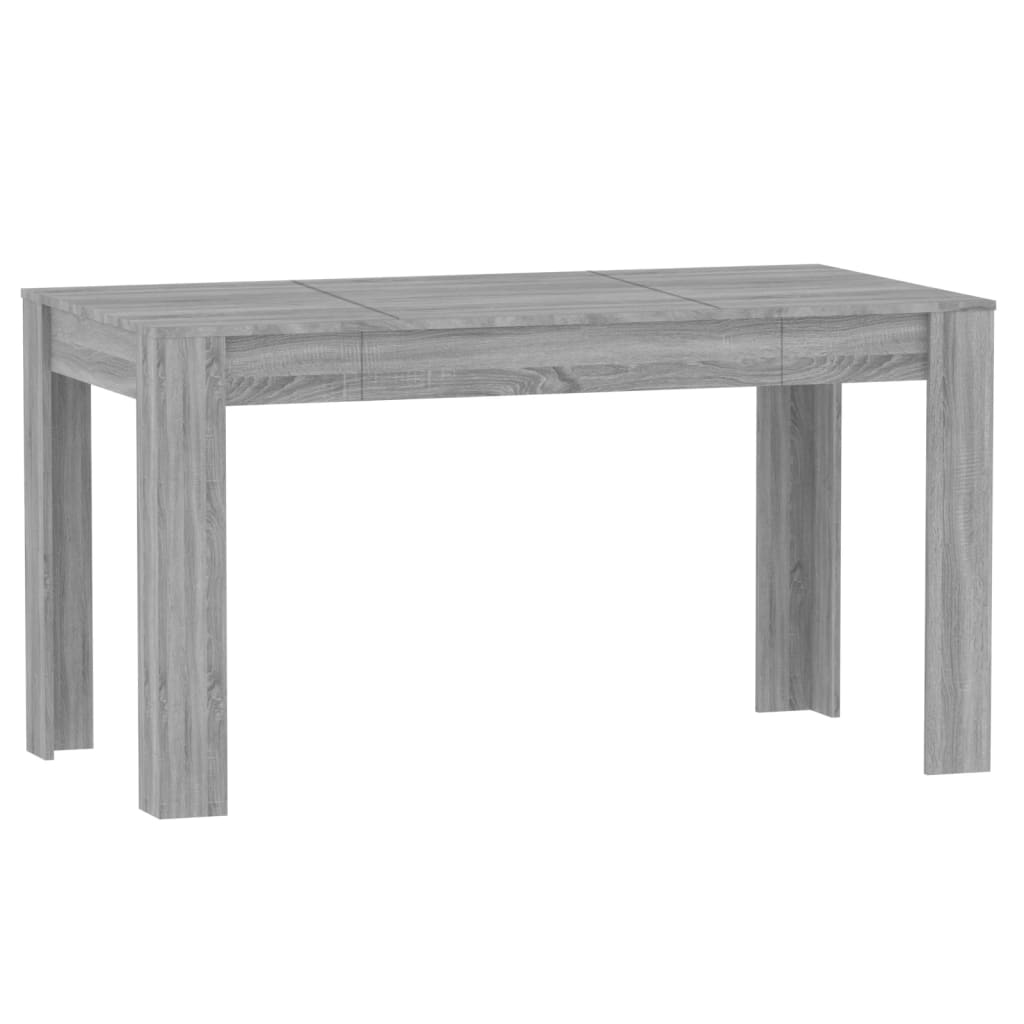 Ruokapöytä harmaa Sonoma 140x74,5x76 cm tekninen puu - Sisustajankoti.fi