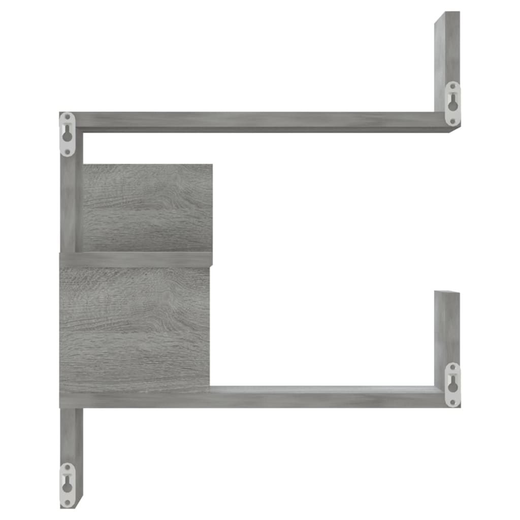 Seinäkulmahyllyt 2 kpl harmaa Sonoma 40x40x50 cm tekninen puu - Sisustajankoti.fi