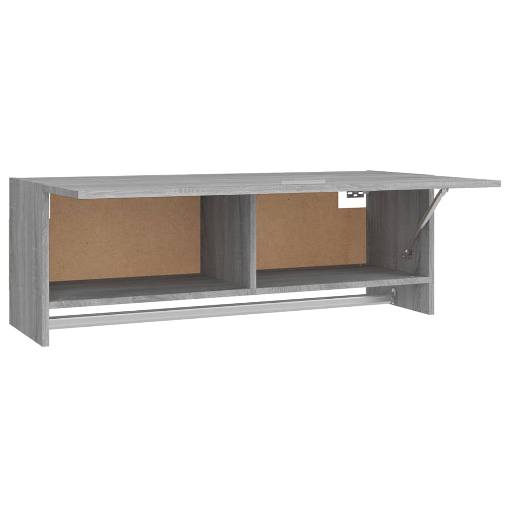 Vaatekaappi harmaa Sonoma 100x32,5x35 cm tekninen puu - Sisustajankoti.fi