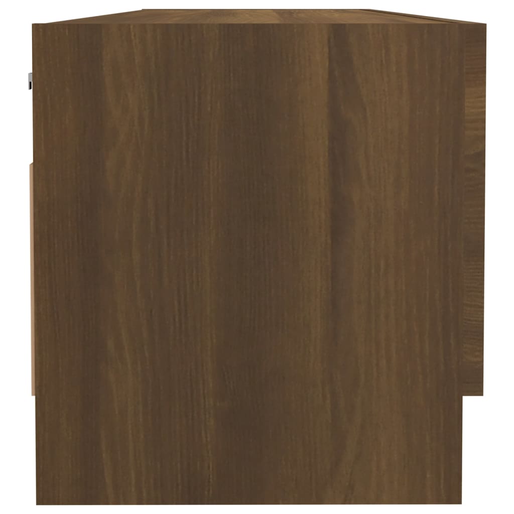 Vaatekaappi ruskea tammi 100x32,5x35 cm tekninen puu - Sisustajankoti.fi