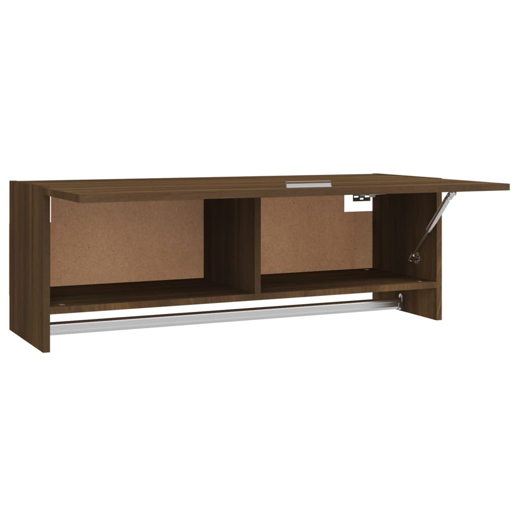 Vaatekaappi ruskea tammi 100x32,5x35 cm tekninen puu - Sisustajankoti.fi