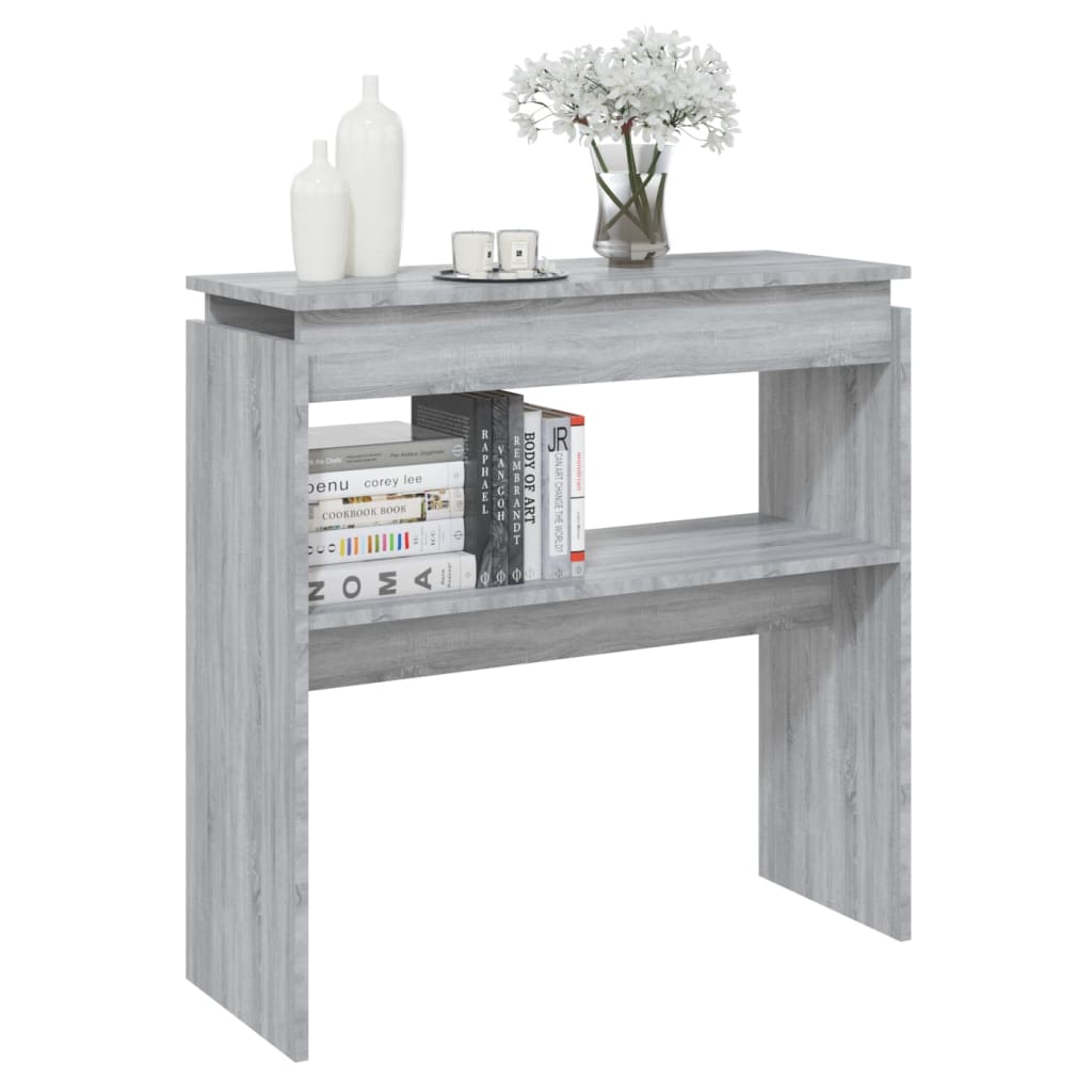 Konsolipöytä harmaa Sonoma 80x30x80 cm tekninen puu - Sisustajankoti.fi
