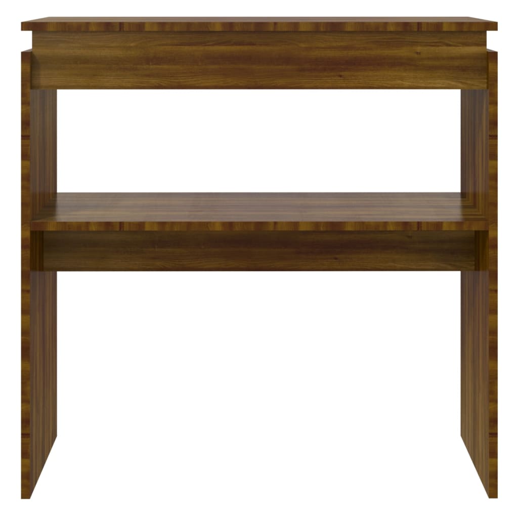 Konsolipöytä ruskea tammi 80x30x80 cm tekninen puu - Sisustajankoti.fi