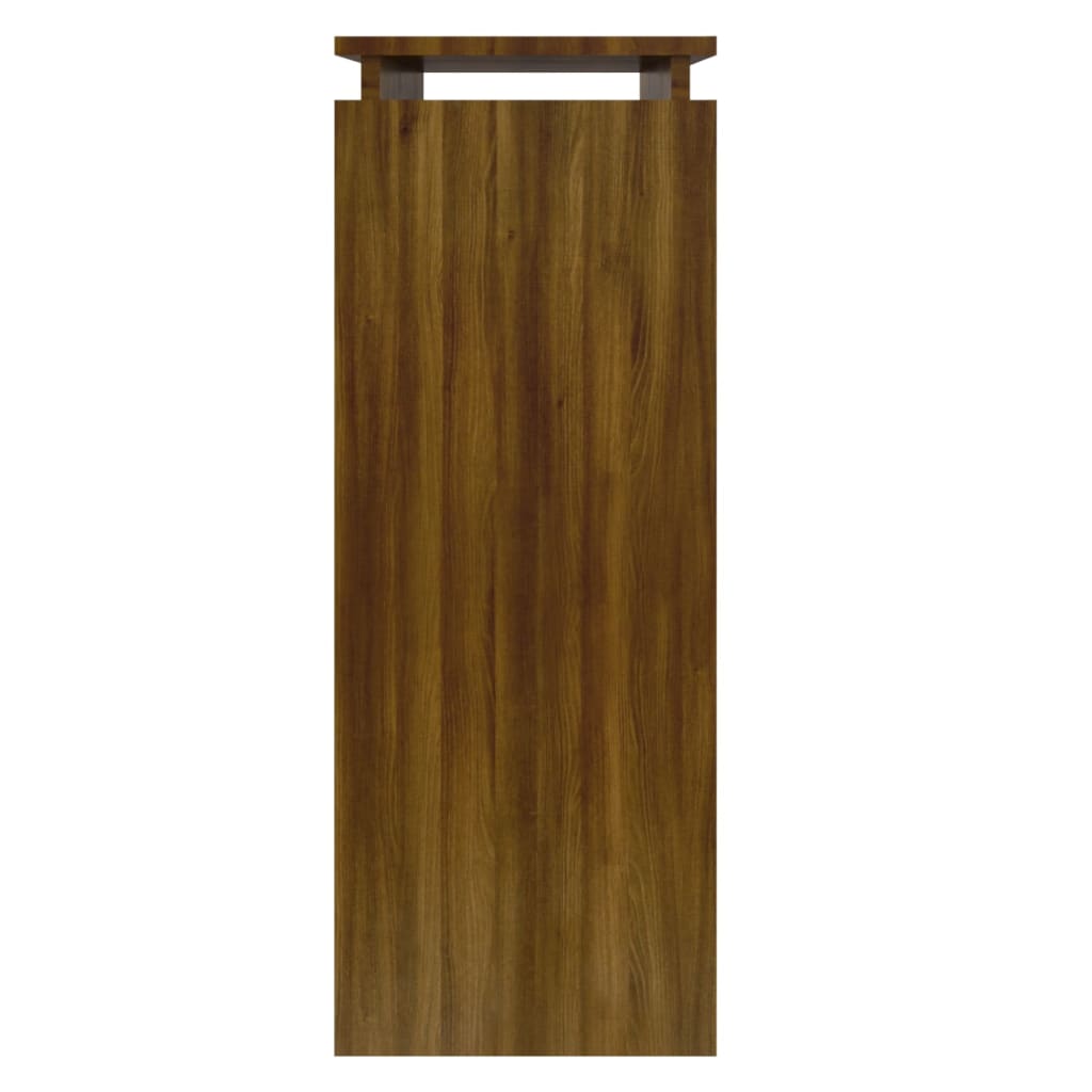 Konsolipöytä ruskea tammi 80x30x80 cm tekninen puu - Sisustajankoti.fi