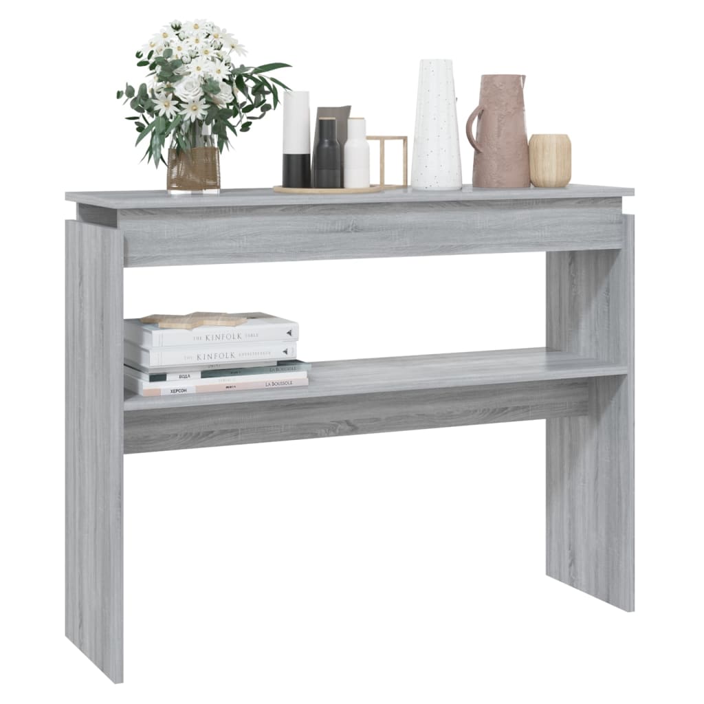 Konsolipöytä harmaa Sonoma 102x30x80 cm tekninen puu - Sisustajankoti.fi