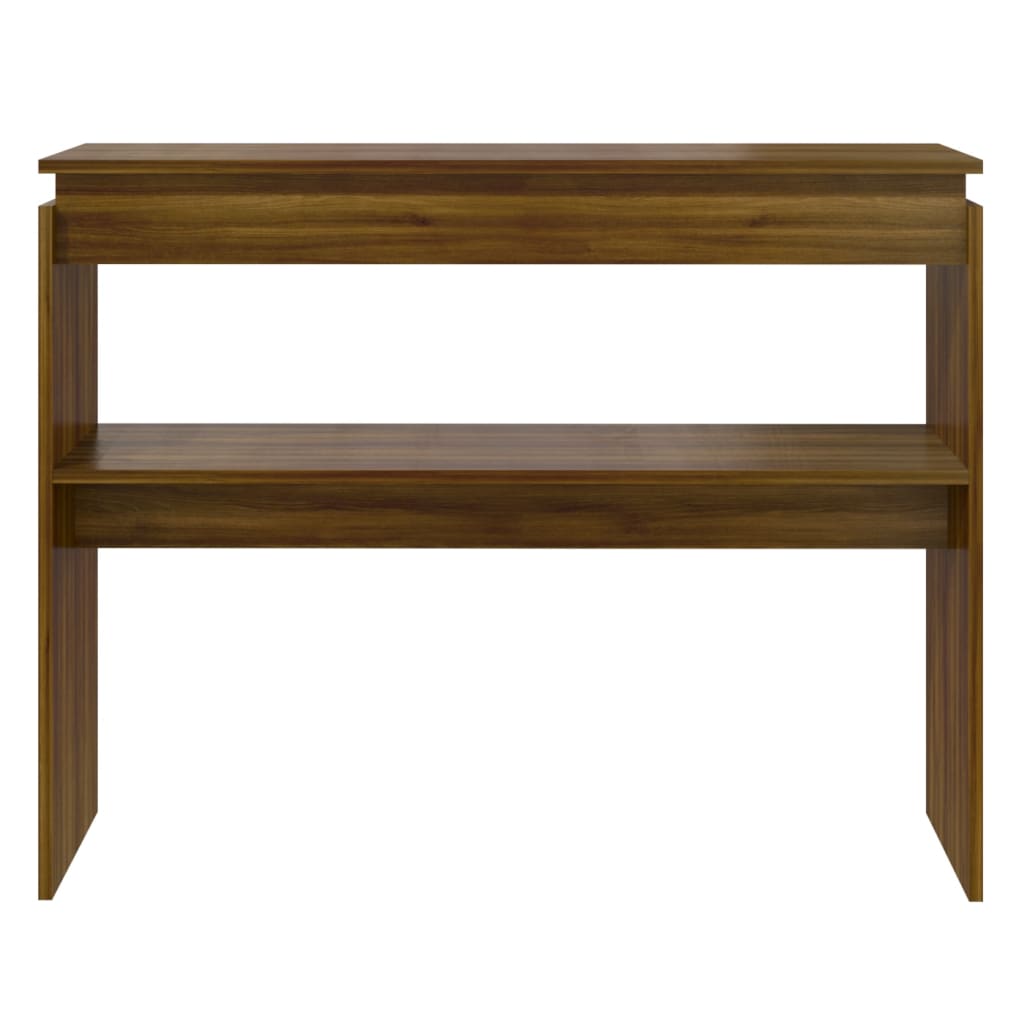 Konsolipöytä ruskea tammi 102x30x80 cm tekninen puu - Sisustajankoti.fi