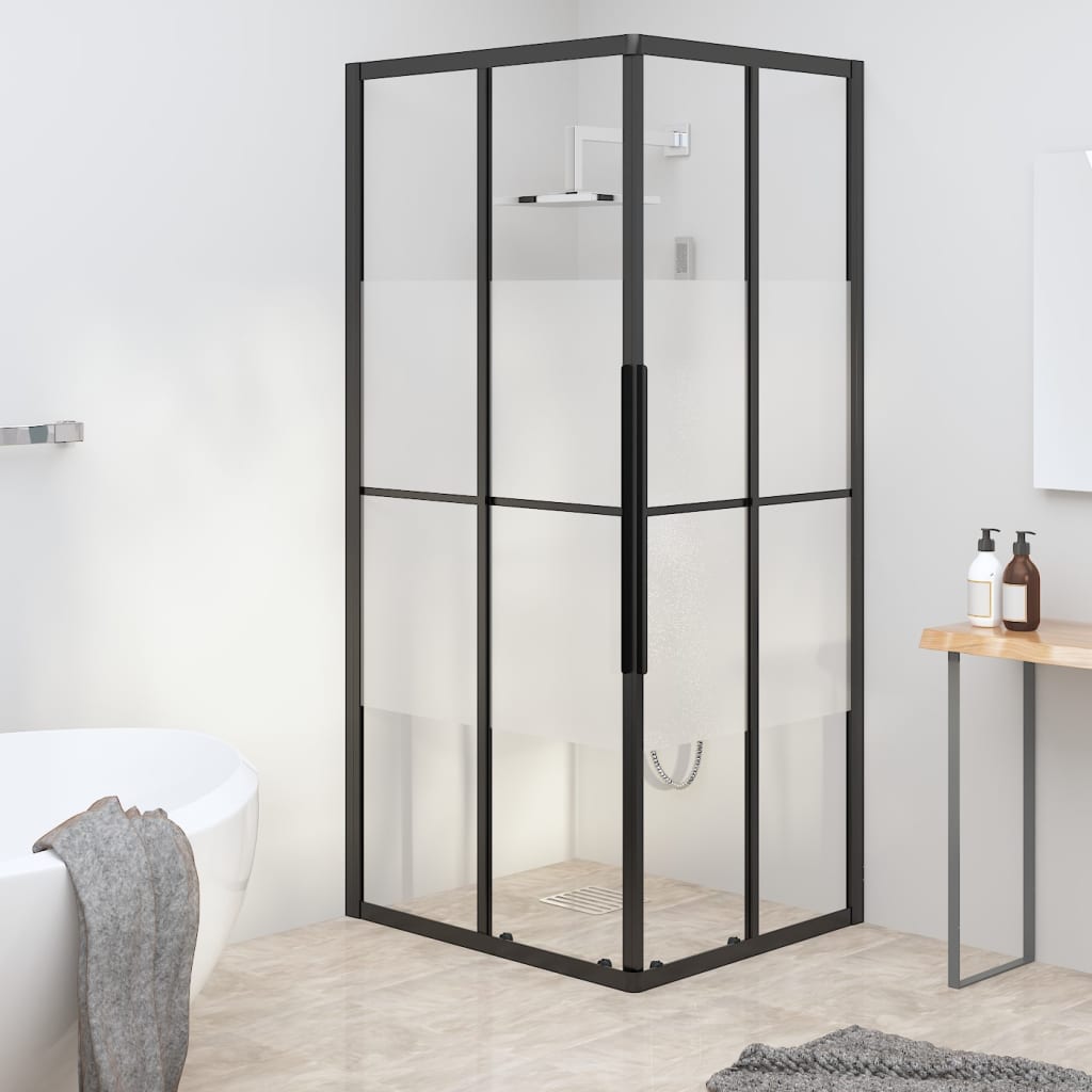 Suihkukaappi puolihuurrettu ESG 80x70x180 cm musta - Sisustajankoti.fi