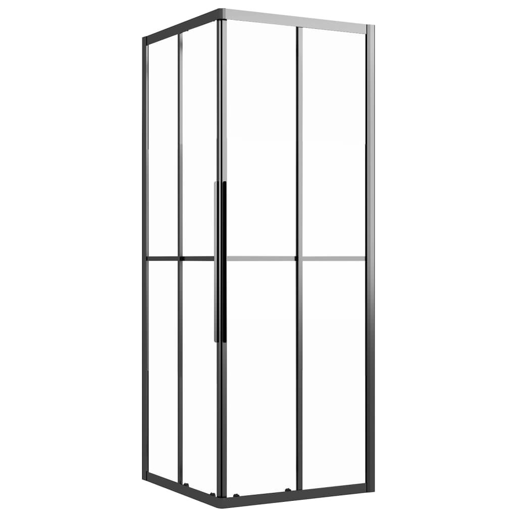 Suihkukaappi huurrettu ESG 70x70x180 cm musta - Sisustajankoti.fi