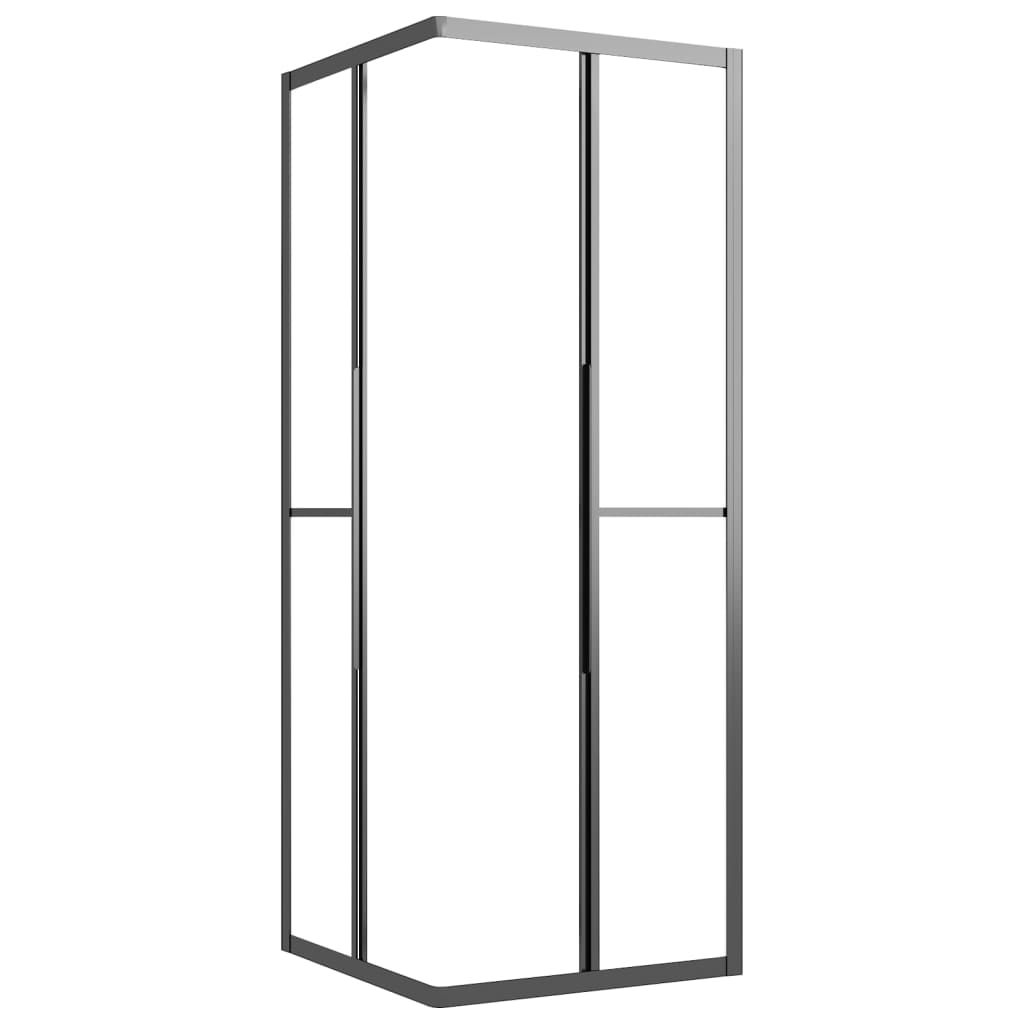 Suihkukaappi huurrettu ESG 70x70x180 cm musta - Sisustajankoti.fi