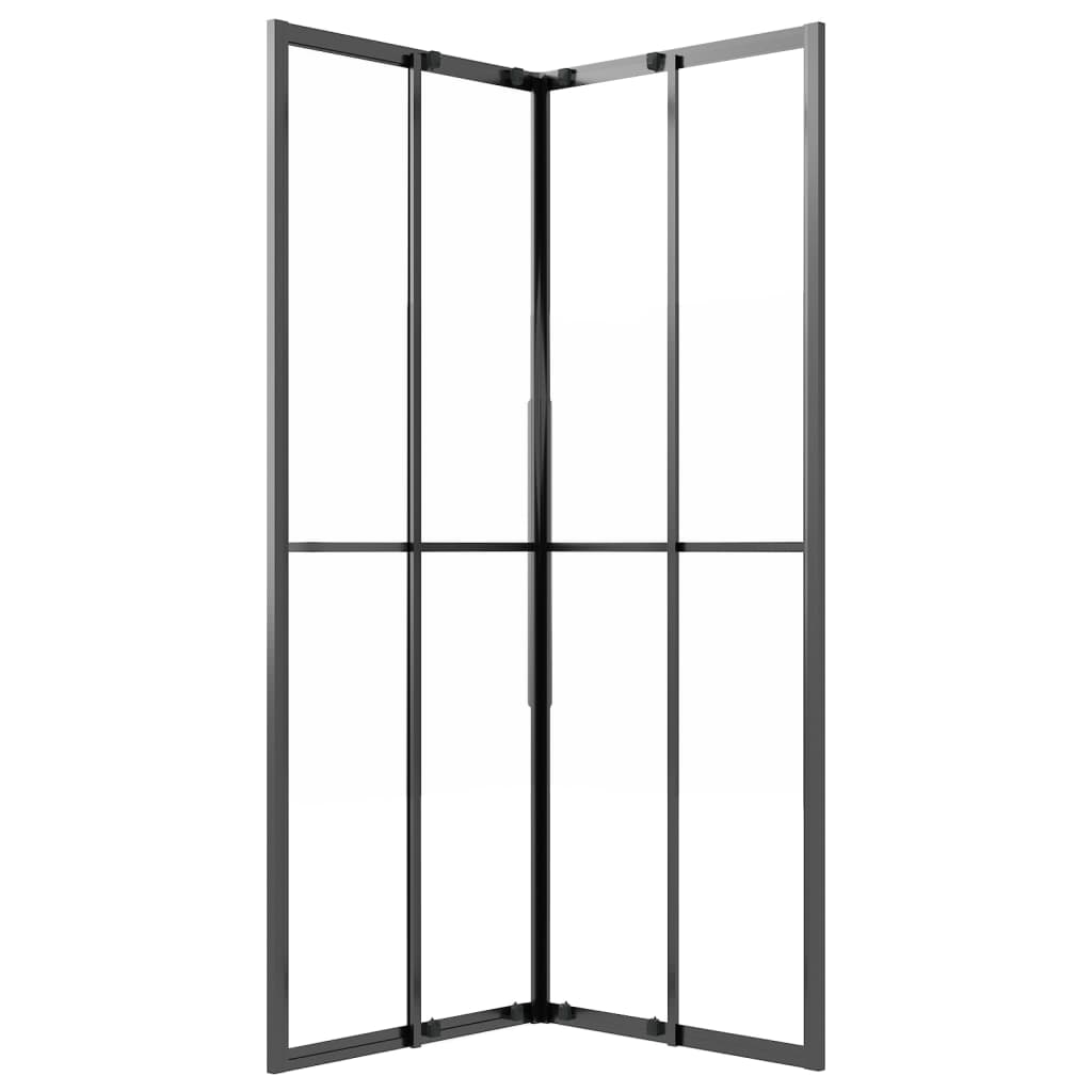 Suihkukaappi huurrettu ESG 70x70x180 cm musta - Sisustajankoti.fi