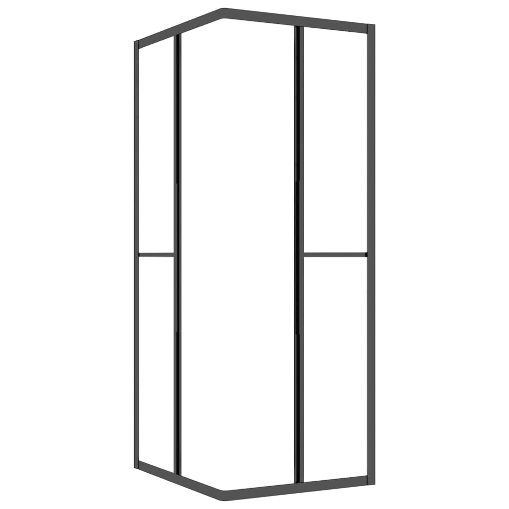 Suihkukaappi huurrettu ESG 90x70x180 cm musta - Sisustajankoti.fi