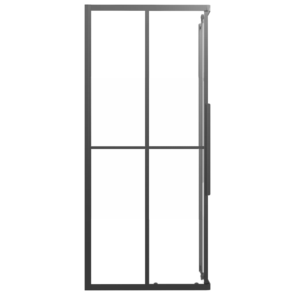 Suihkukaappi huurrettu ESG 90x70x180 cm musta - Sisustajankoti.fi