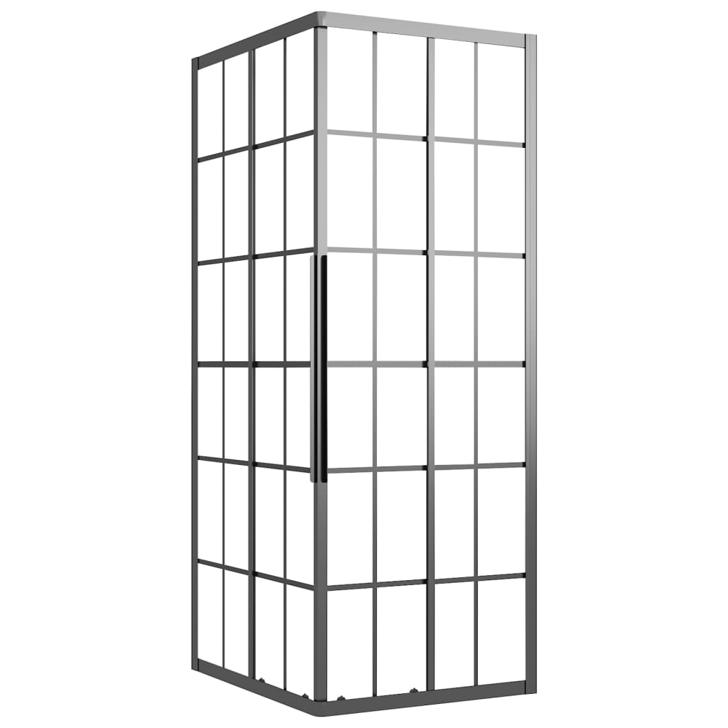 Suihkukaappi huurrettu ESG 80x70x180 cm musta - Sisustajankoti.fi