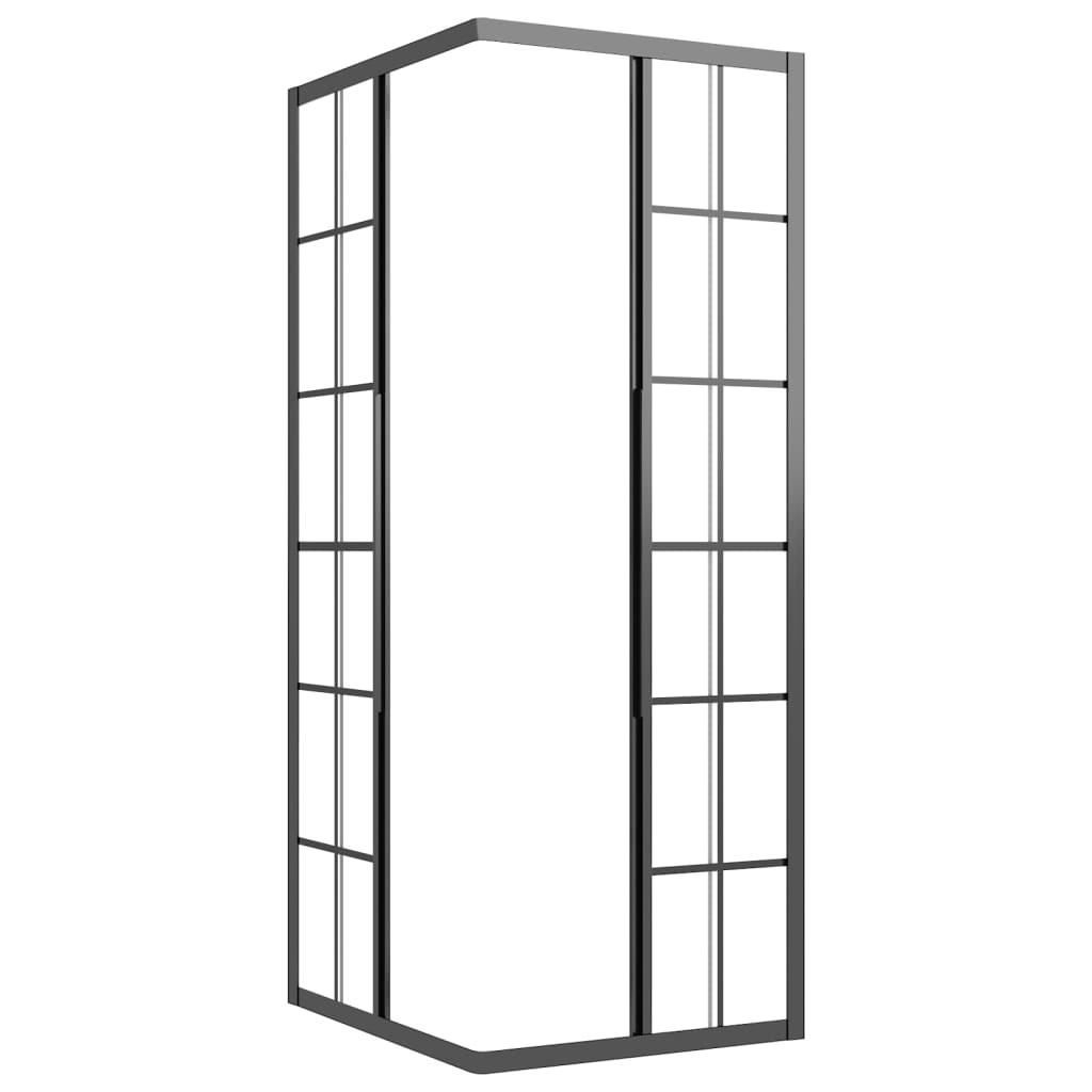 Suihkukaappi huurrettu ESG 80x70x180 cm musta - Sisustajankoti.fi