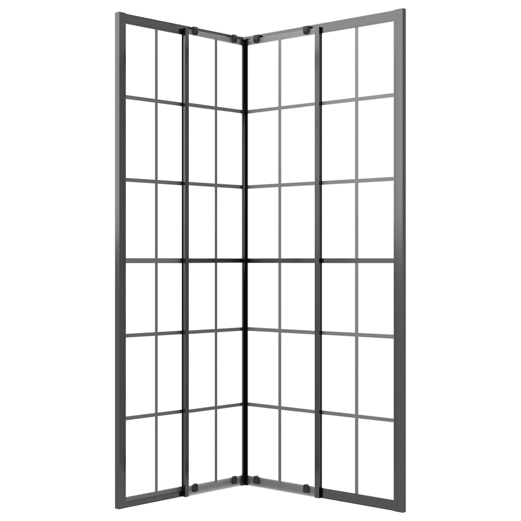 Suihkukaappi huurrettu ESG 80x70x180 cm musta - Sisustajankoti.fi