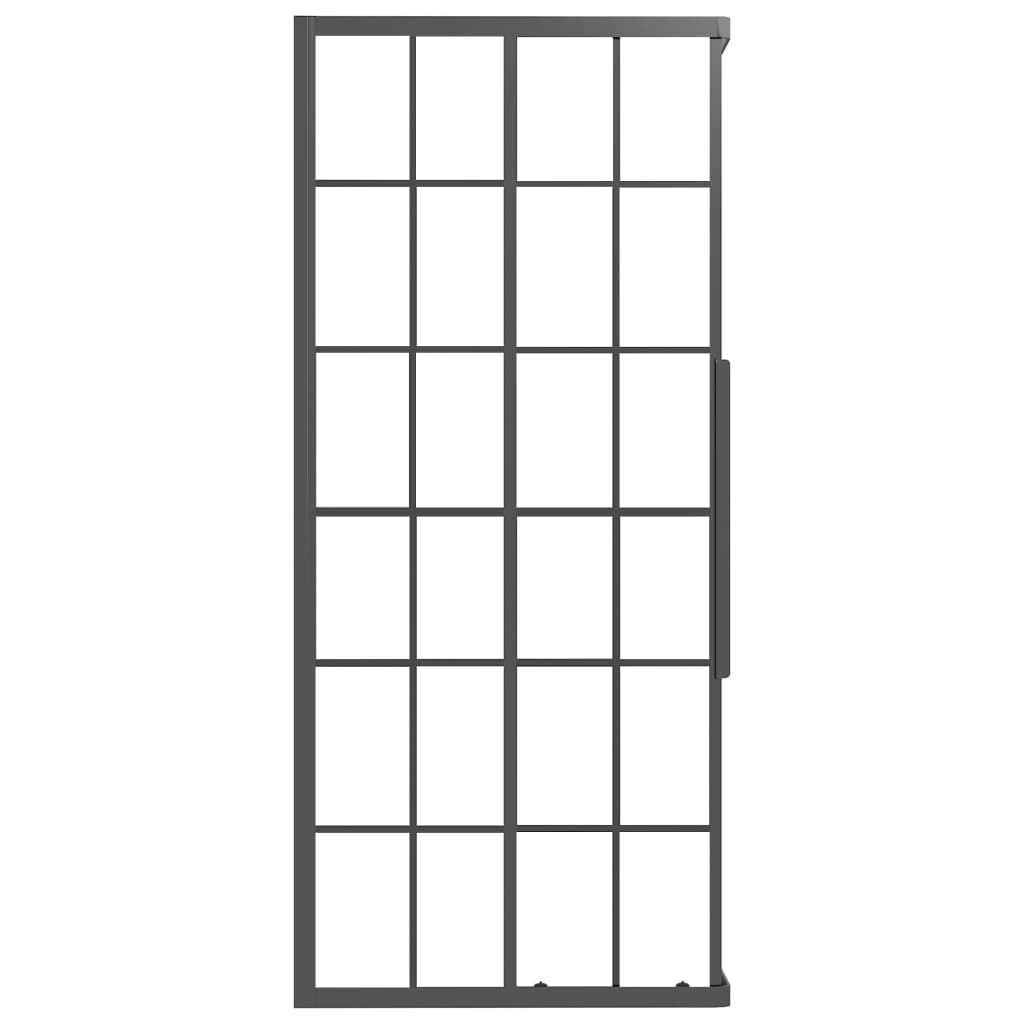 Suihkukaappi huurrettu ESG 80x70x180 cm musta - Sisustajankoti.fi