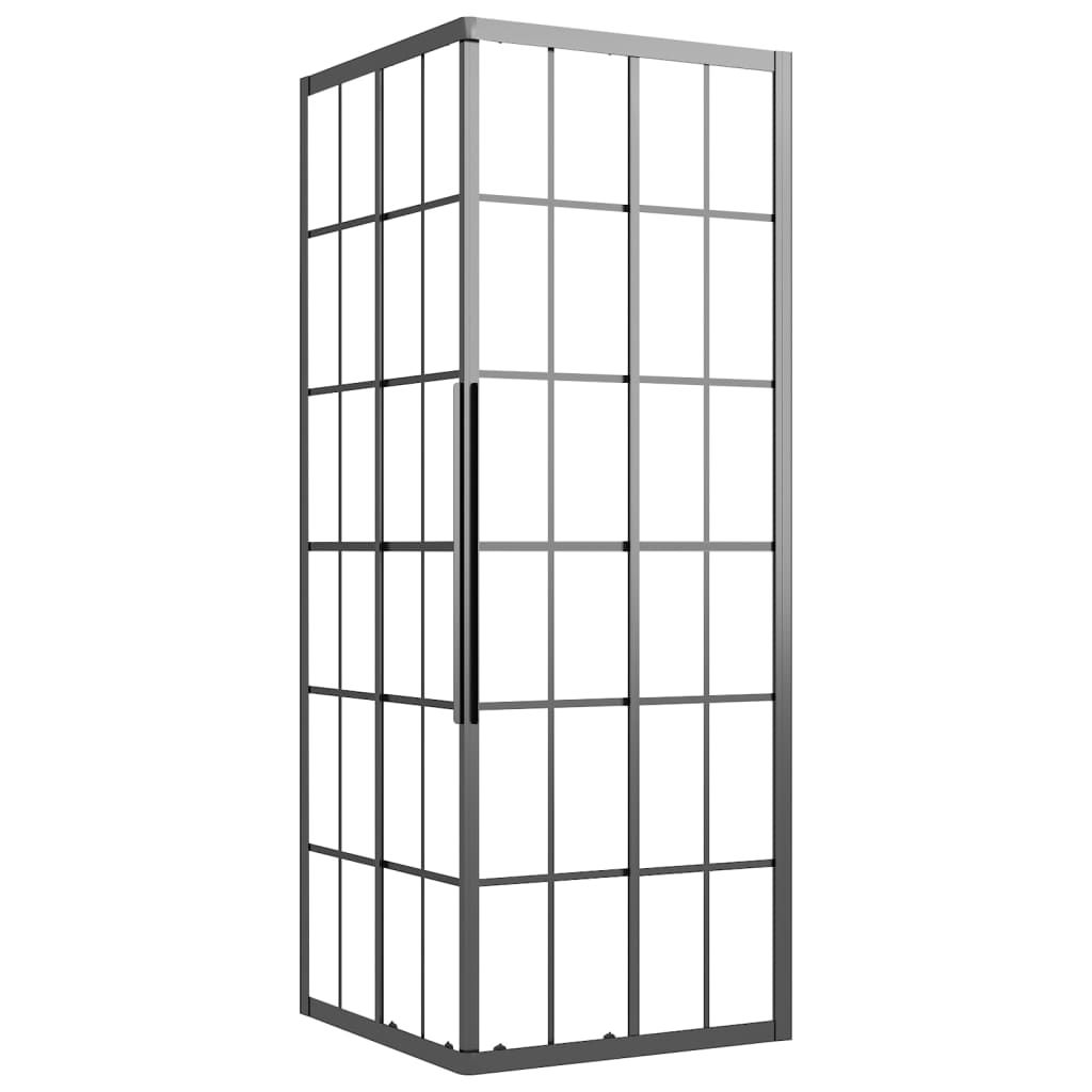Suihkukaappi huurrettu ESG 80x80x180 cm musta - Sisustajankoti.fi