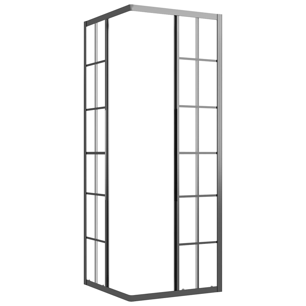 Suihkukaappi huurrettu ESG 80x80x180 cm musta - Sisustajankoti.fi