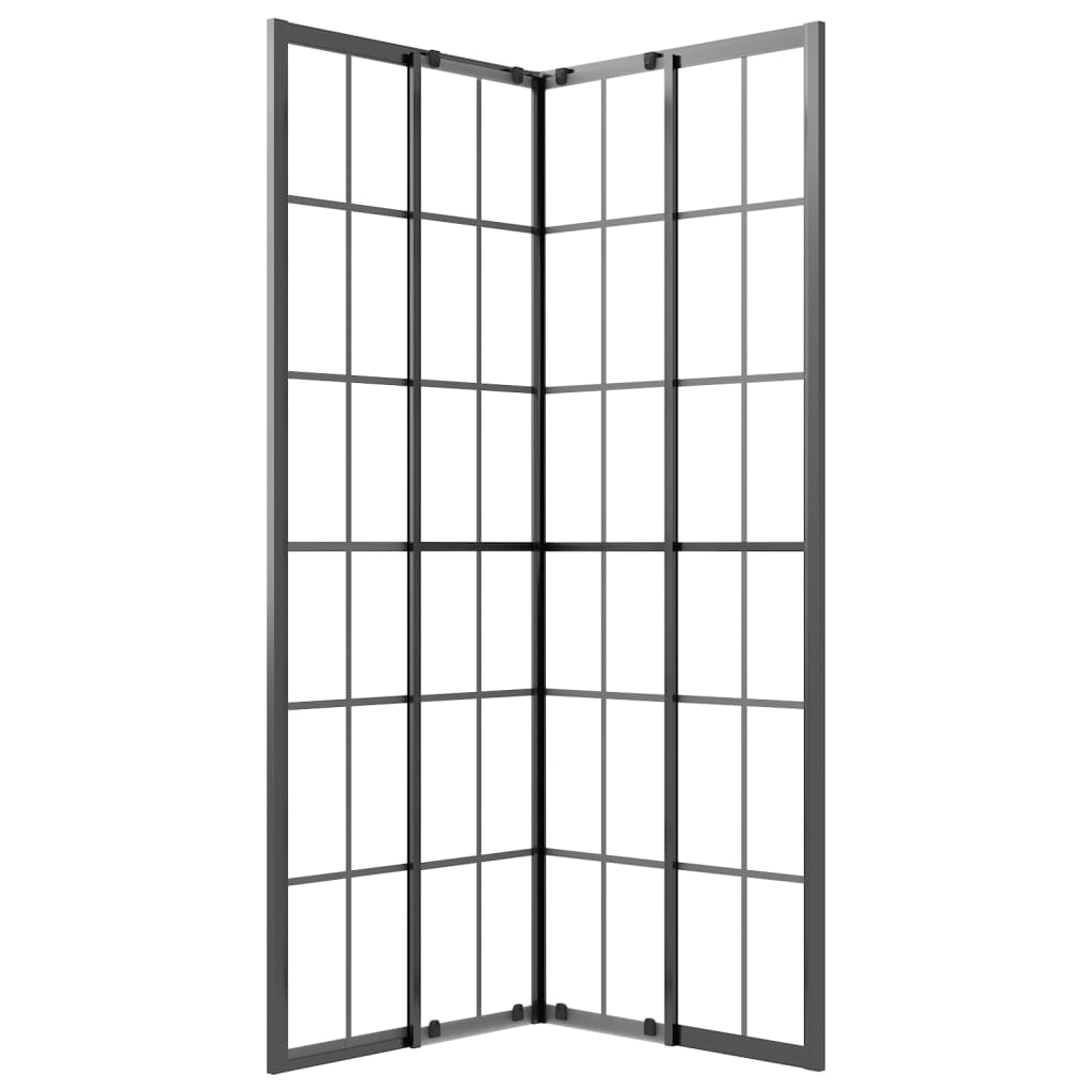 Suihkukaappi huurrettu ESG 80x80x180 cm musta - Sisustajankoti.fi